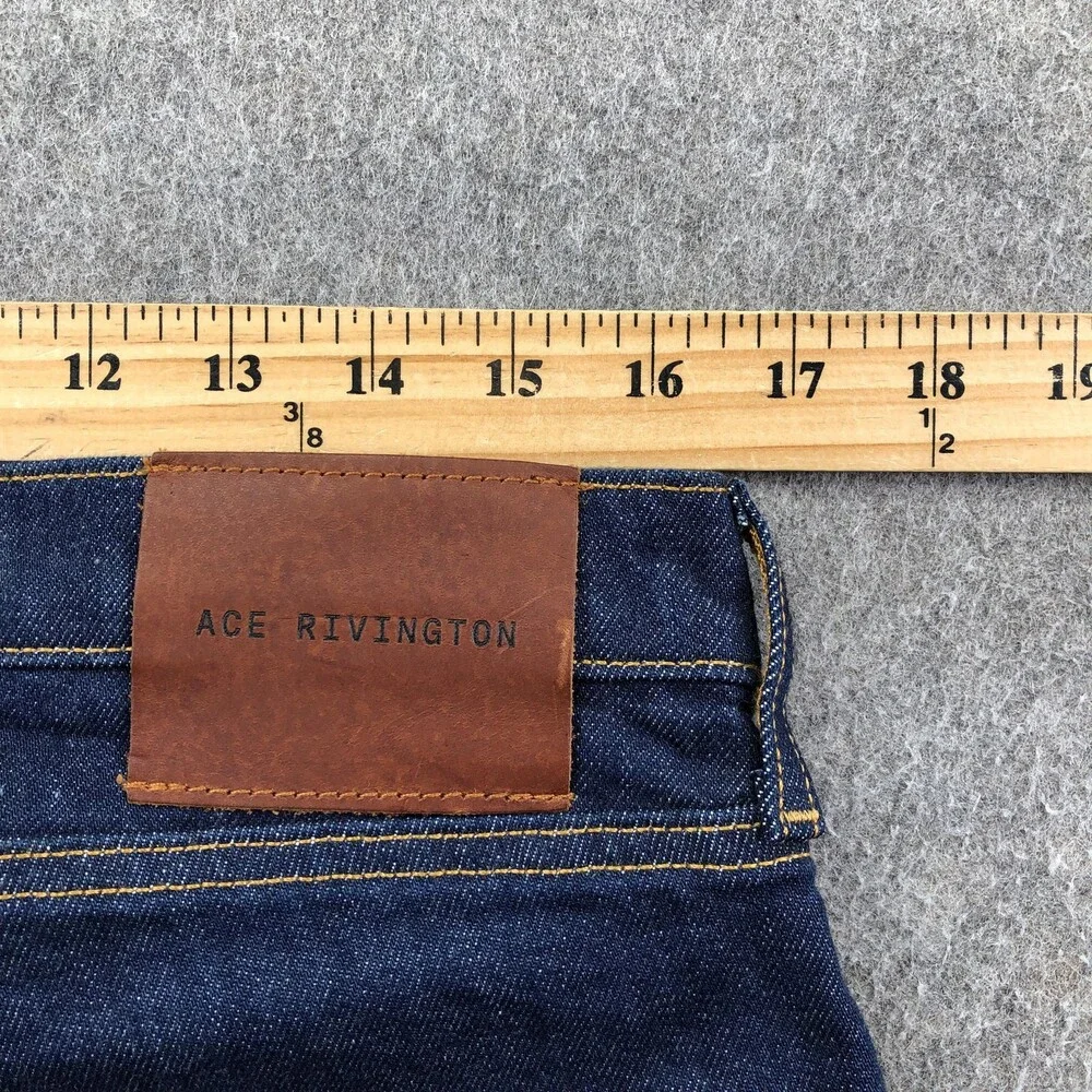 Ace Rivington Jeans Mens 33x30 Blue Dark Wash Slim Taper Denim Pants Casual